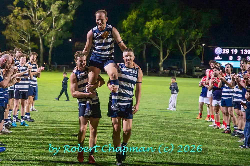 Nick Delvins 400 Games for Walkerville Football Club